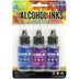 Tim Holtz Alcohol Ink Set – 3 Colors- Multiple Variations (0.5 oz Bottles, Dye-Based, Multi-Surface)