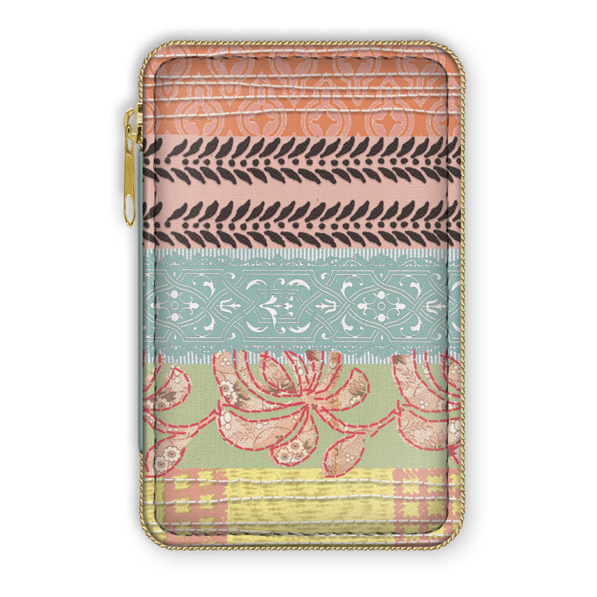 Vegan Leather Sewing Kit, Quilted Travel Sewing Kit with Zipper Closure by Punch Studio