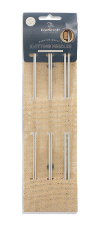 DIY Haberdashery - Aluminum Knitting Needle Set, US Sizes 0, 1.5 & 2.5, 9.8 Inch Knitting Needles with Bamboo Knobs