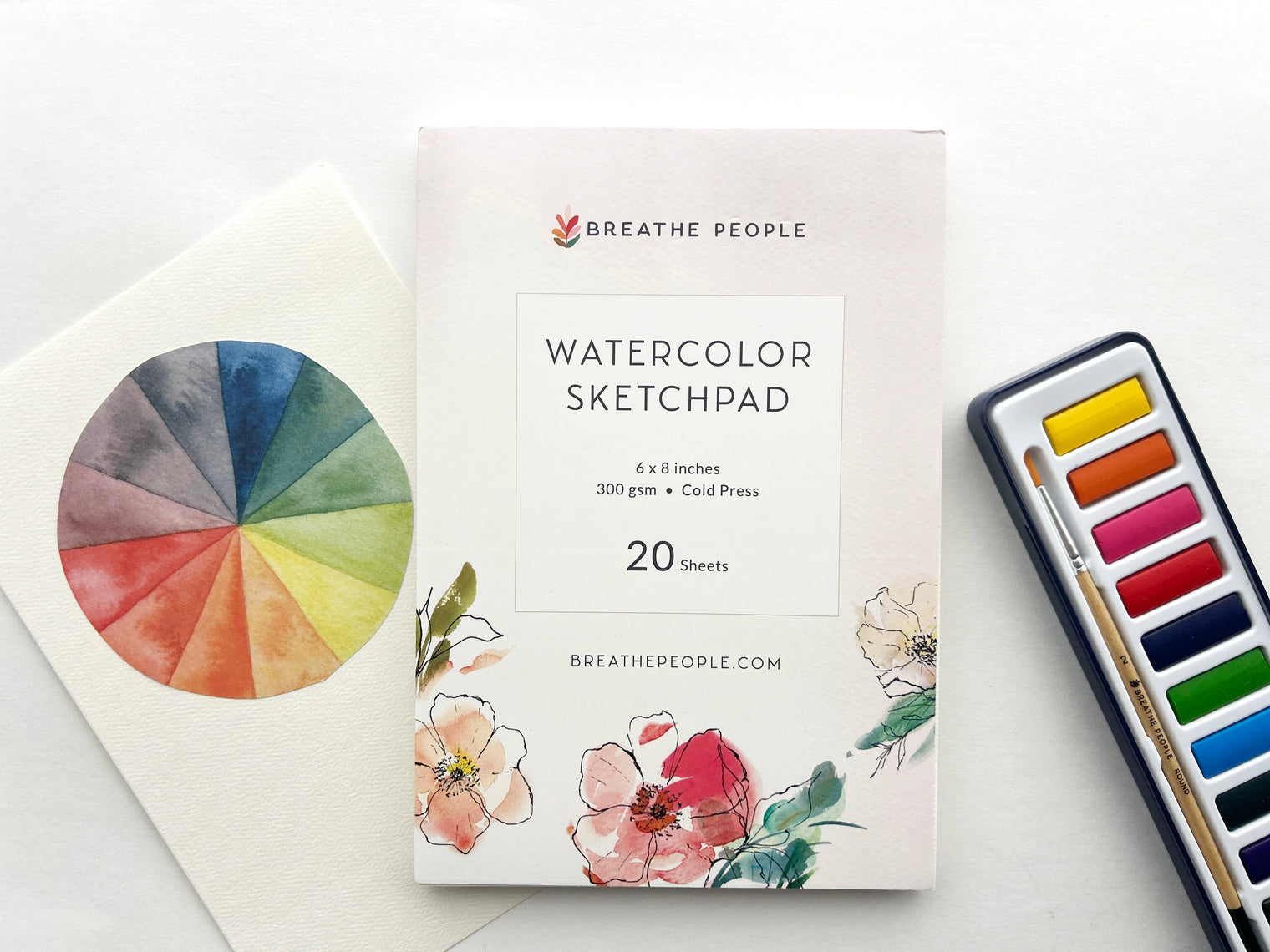 Watercolor Sketch Pad for Creative Practice – 6x8 Cold Press Paper Pad (20 Sheets)