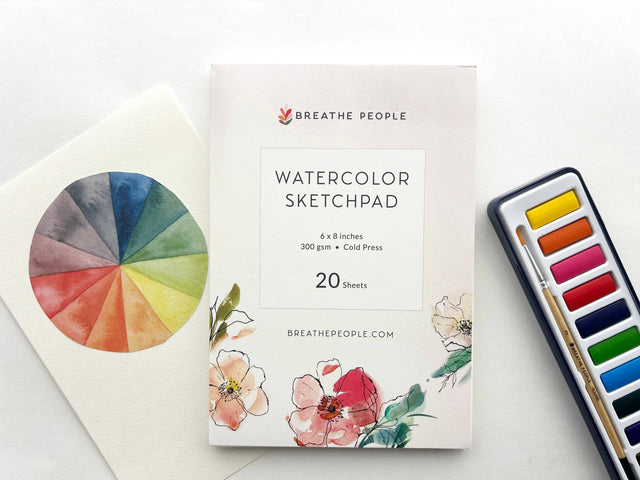 Watercolor Sketch Pad for Creative Practice – 6x8 Cold Press Paper Pad (20 Sheets)