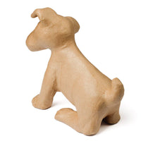 Paper Mache Puppy Dog Figurine – Unfinished DIY Craft Base (11" x 10")