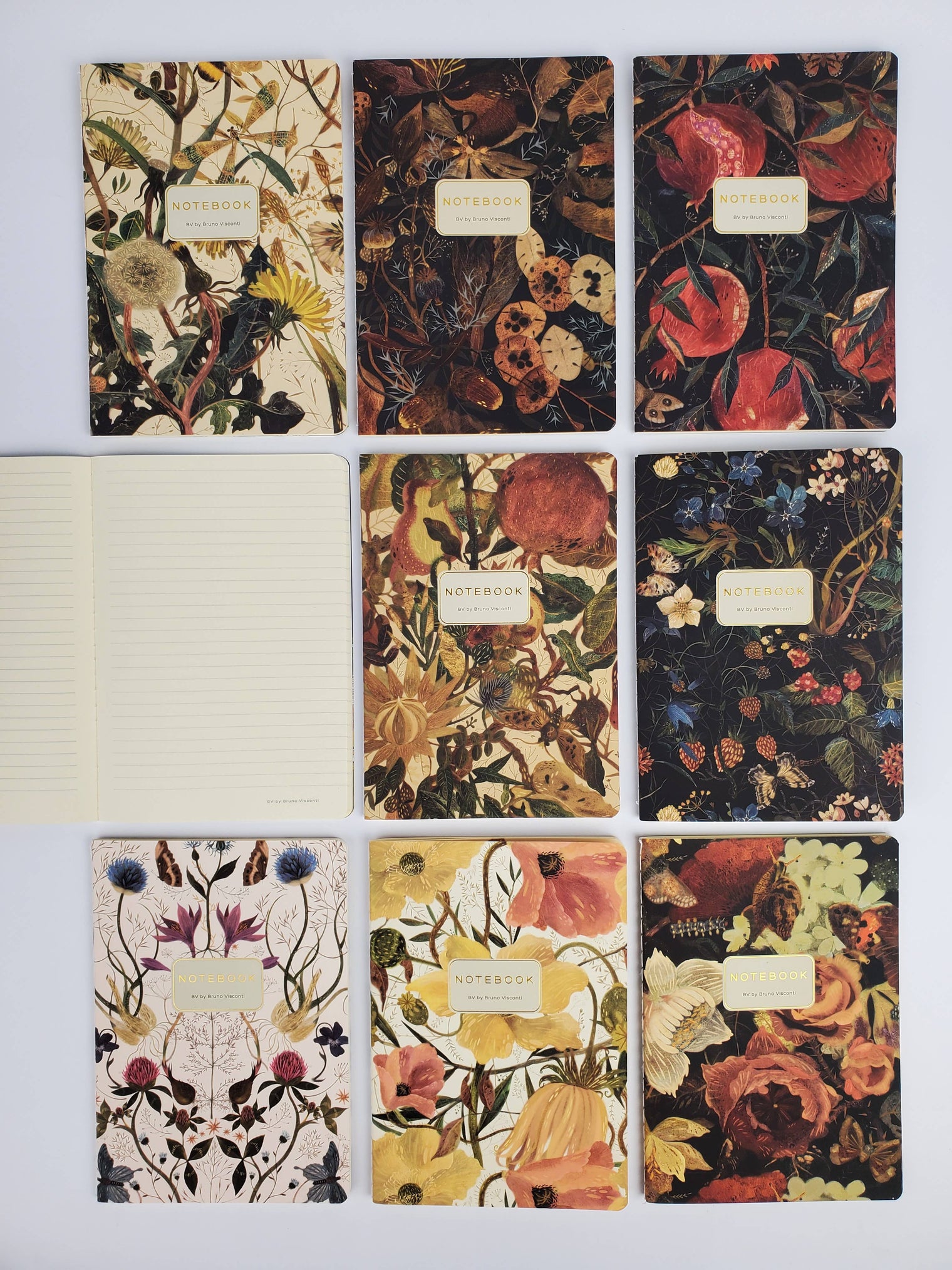 Lush Bouquet Notebook – Ruled Journal 8.27 x 5.83 in, 40 Pages, BV by Bruno Visconti