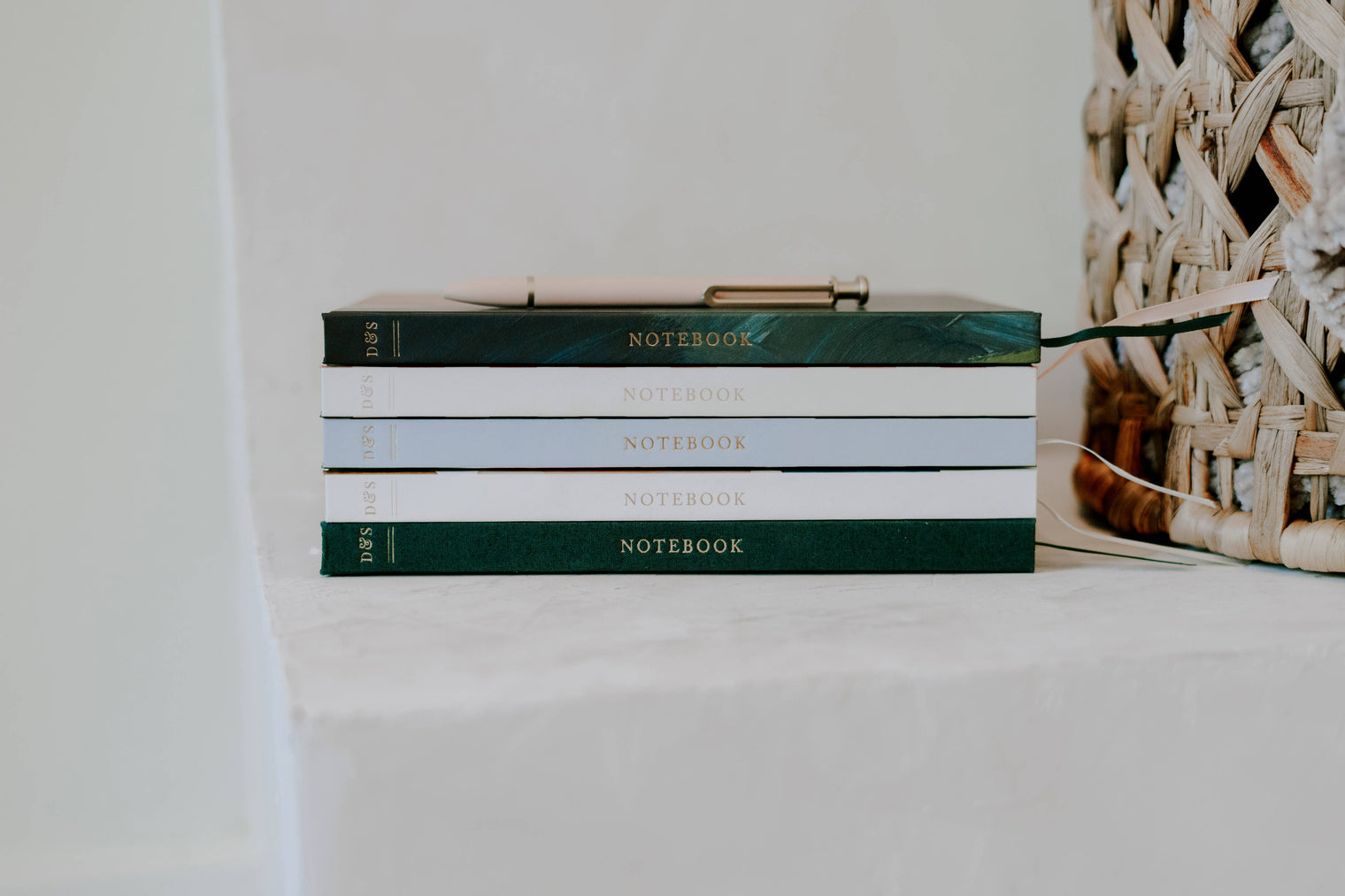 Duncan & Stone Blank Journal Notebook, Hardcover Flat-Lay Journal – Desert & June Watercolors