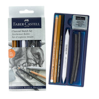 7-Piece Professional Charcoal Sketch Set for Drawing, by Faber-Castell