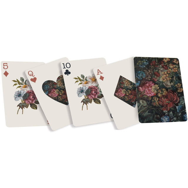 Moody Floral Playing Cards – 54 Card Watercolor Floral Deck, Primitives by Kathy