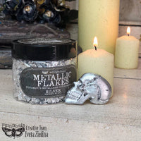 Prima Marketing Art Ingredients Metal Flakes Silver – 30g Craft Flakes Jar