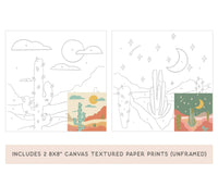 Zen Desert Meditative Paint by Number Kit – Easel Gift Set, Breathe People