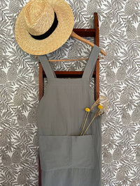 Cross Back Cotton Apron – Adult, One-Size-Fits-Most (Easy-On, No-Tie Design)