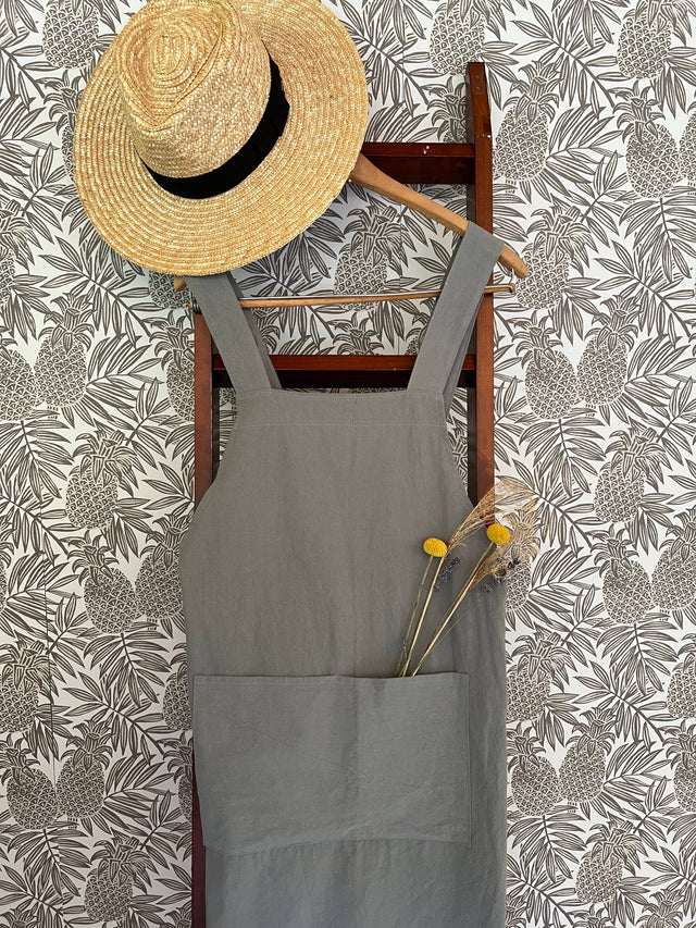 Cross Back Cotton Apron – Adult, One-Size-Fits-Most (Easy-On, No-Tie Design)