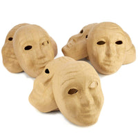 Paper Mache Blank Face Mask – 8" DIY Craft & Expression Mask