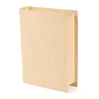 Paper Mache Book Shape Box – 7-3/4" x 6" x 1-3/4" (DIY Gift & Storage Box)