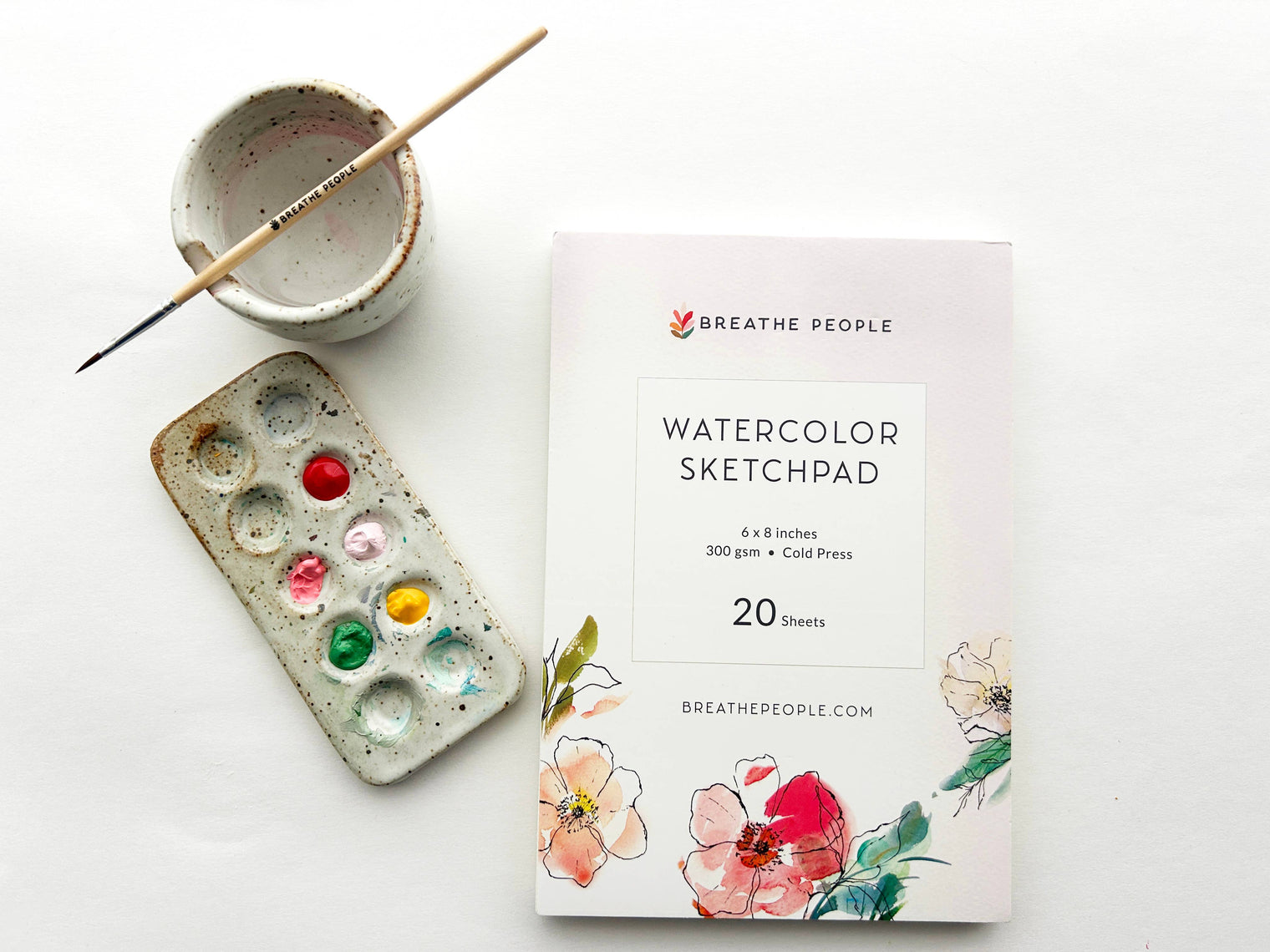 Watercolor Sketch Pad for Creative Practice – 6x8 Cold Press Paper Pad (20 Sheets)