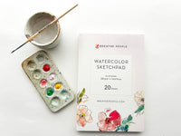 Watercolor Sketch Pad for Creative Practice – 6x8 Cold Press Paper Pad (20 Sheets)