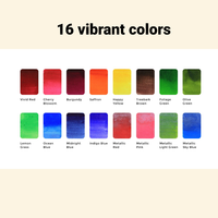Spring Color sheets – 16 Handmade Watercolors (Including Metallic Shades), by Viviva Colors