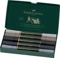 Albrecht Dürer Watercolor Markers, Grey Tones – Set of 5 Dual Tip Water-Soluble Markers, Faber-Castell