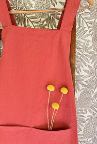 Cross Back Cotton Apron – Adult, One-Size-Fits-Most (Easy-On, No-Tie Design)