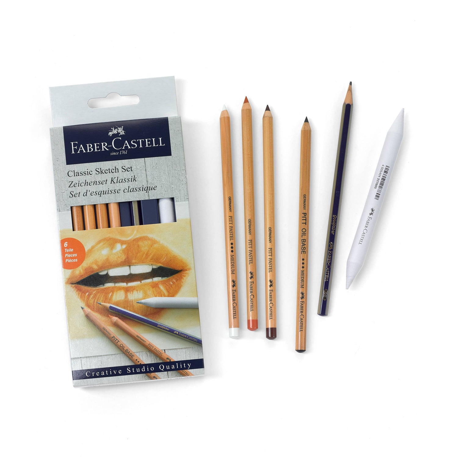 Goldfaber Classic Sketch Set for Drawing (Graphite & Pastel Pencils), by Faber-Castell