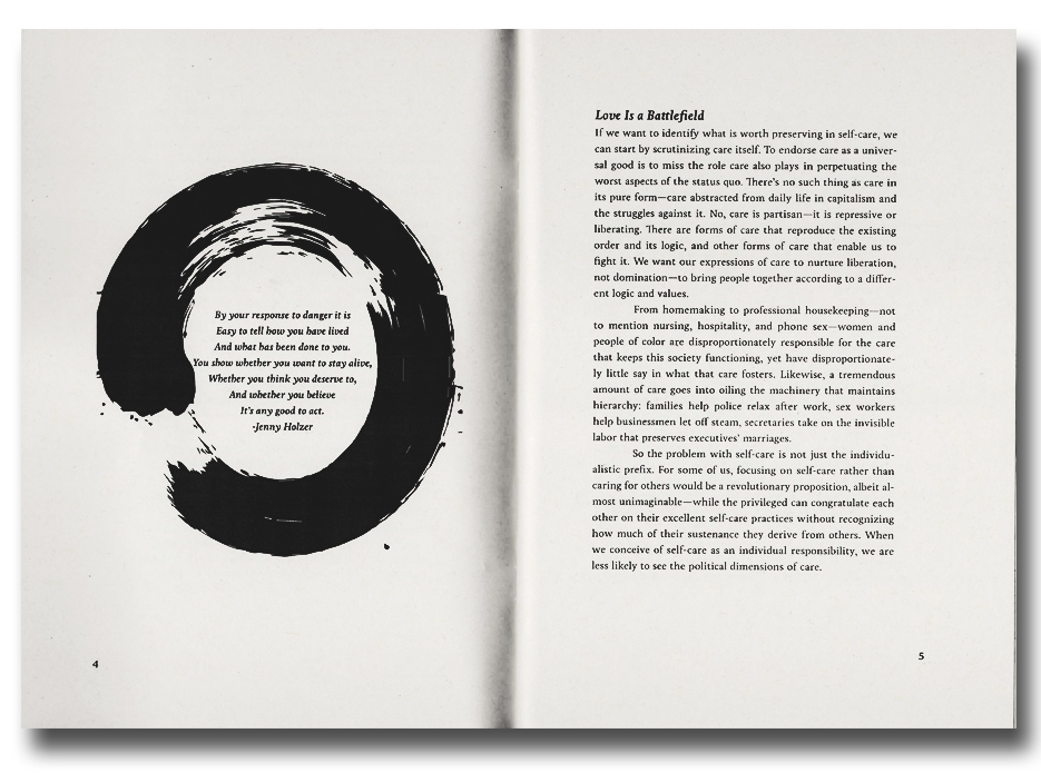 Self As Other: Reflections on Self-Care (Zine) – Essay Collection on Care & Activism