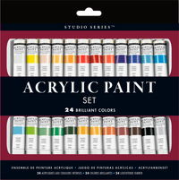 Studio Series Acrylic Paint Set 24 Colors – 12 ml Tubes Artist Paint Set
