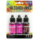 Tim Holtz Alcohol Ink Set – 3 Colors- Multiple Variations (0.5 oz Bottles, Dye-Based, Multi-Surface)