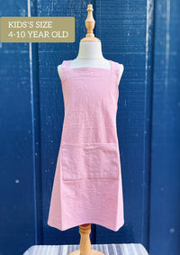 Cross Back Cotton Apron – Adult, One-Size-Fits-Most (Easy-On, No-Tie Design)