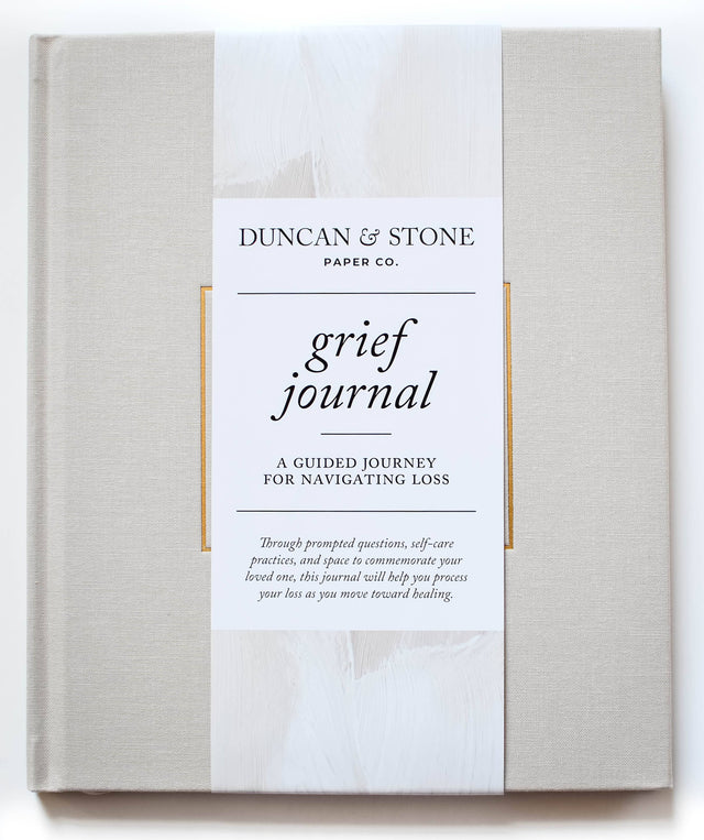 Grief Journal, Guided Grief & Memory Journal – Teal & Sand