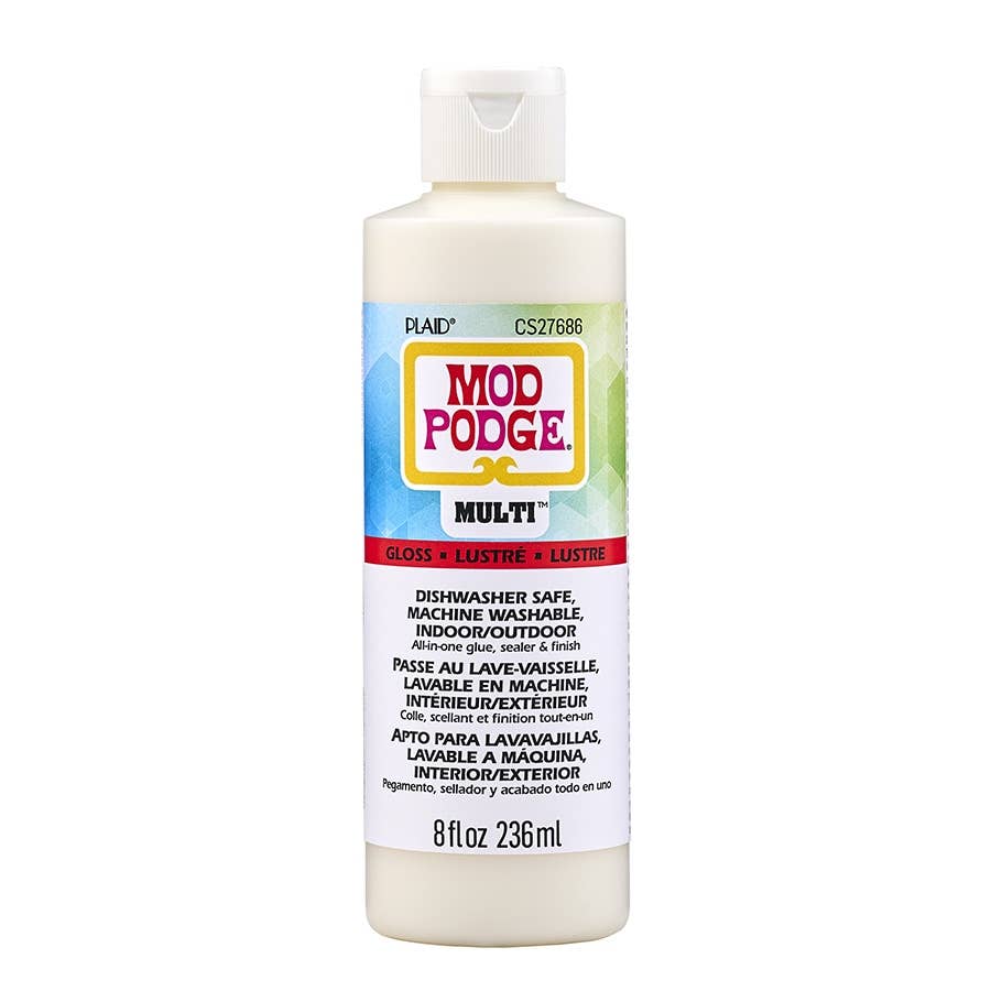 Mod Podge Multi Gloss 8 oz – All-in-One Glue Sealer and Gloss Finish
