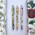 ArtClick Pen, Bloom – (Single Pen) Soft Touch Click Ballpoint Pen .5mm Black Ink, BV by Bruno Visconti