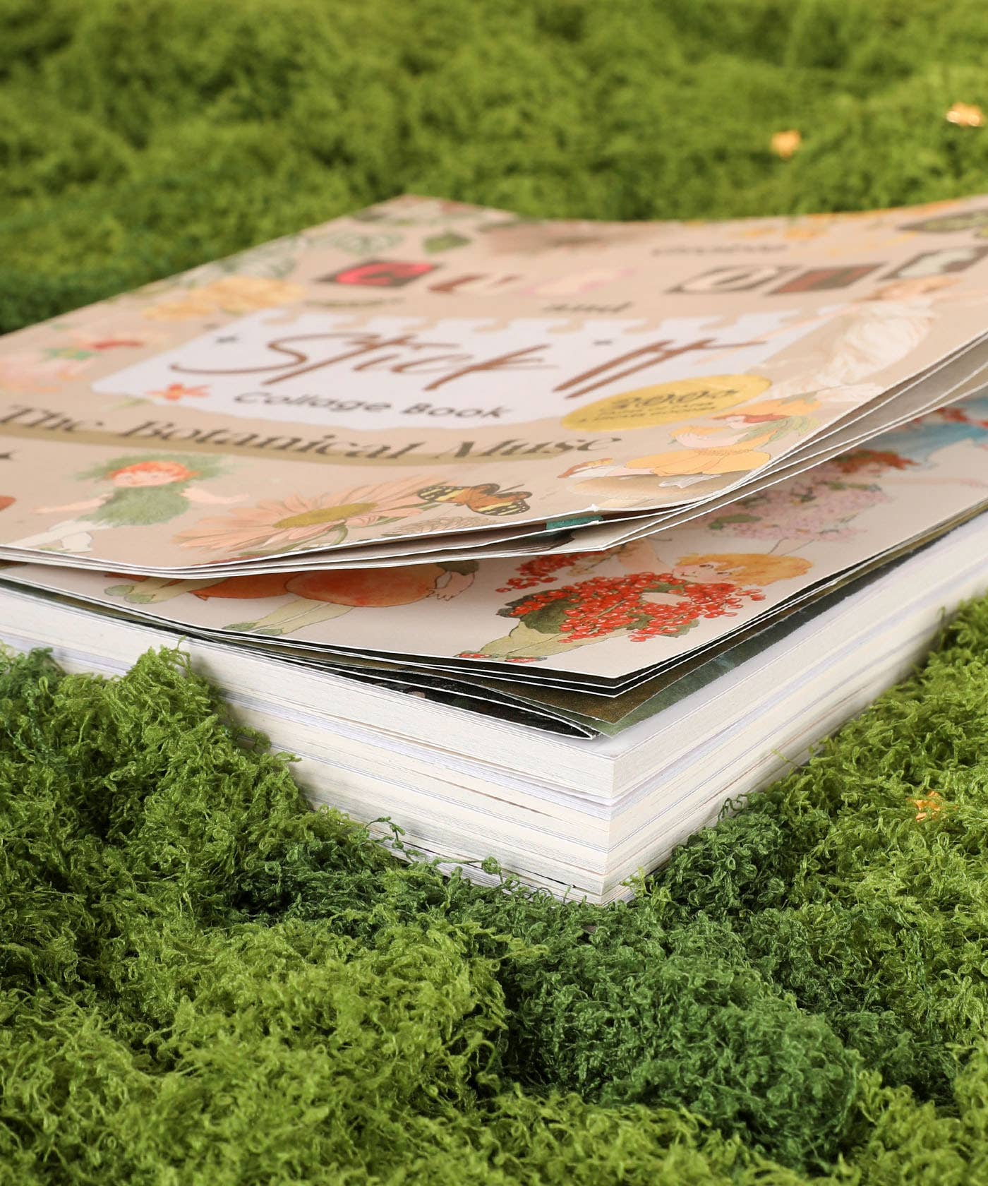The Botanical Muse Collage Activity Book – 200+ Pages Mixed Media Collage Book