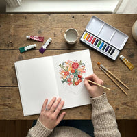 Meditative Art Book – 16 Pages Guided Creative Ritual Coloring & Reflection Workbook