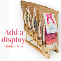 A Branch & Cord DIY Macrame Rainbow Kit, Sunset– Beginner Craft Kit with Materials