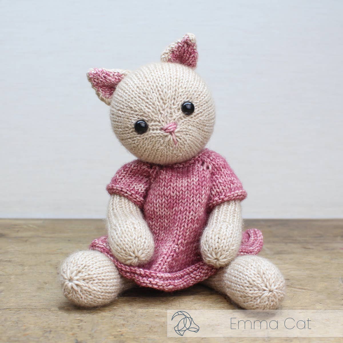 DIY Knitting Kit, Emma Cat – Yarn Craft Kit with Pattern- Knitting Needles NOT Included