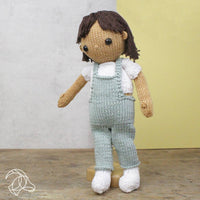 DIY Knitting Kit, Girl June – Doll Knitting Kit (30 cm Finished Size)- 3 mm Knitting Needles NOT Included