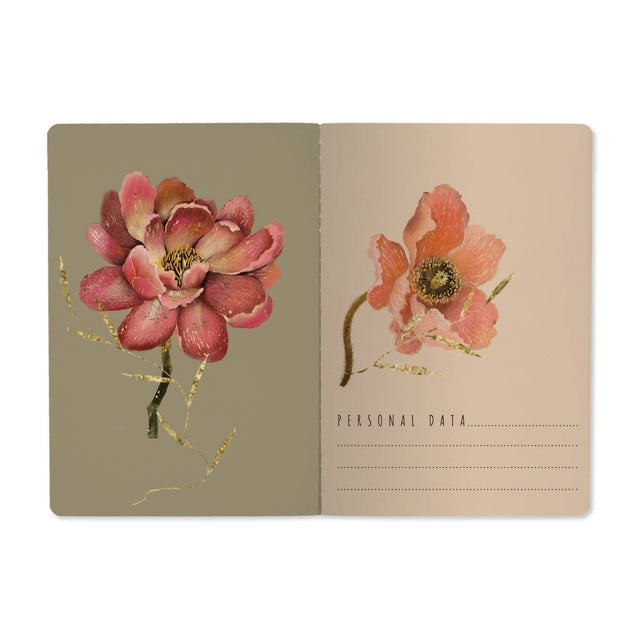 A5 Notebook, Pink Blossoms – Ruled Journal 8.27 x 5.83 in, 40 Pages, BV by Bruno Visconti