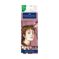 Goldfaber Sketch Markers Portrait Set – Wallet of 6 Dual-Tip Alcohol Markers, Faber-Castell