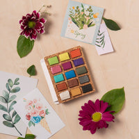 Metallic Watercolor Pans – 15 Colors (Cork Palette, Case Pack of 5), by Viviva Colors