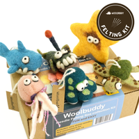 DIY Needle Felting Sea Collection Kit – 6 Ocean Animal Craft Set by Woolbuddy