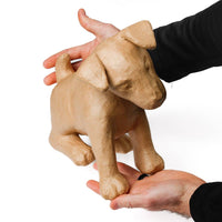 Paper Mache Puppy Dog Figurine – Unfinished DIY Craft Base (11" x 10")