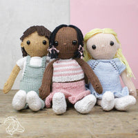 DIY Knitting Kit, Girl June – Doll Knitting Kit (30 cm Finished Size)- 3 mm Knitting Needles NOT Included