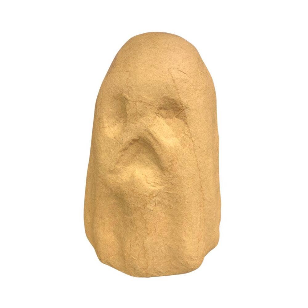 Paper Mache Halloween Ghost – 5-1/4" Unfinished No-Face Cutout DIY Craft Figure