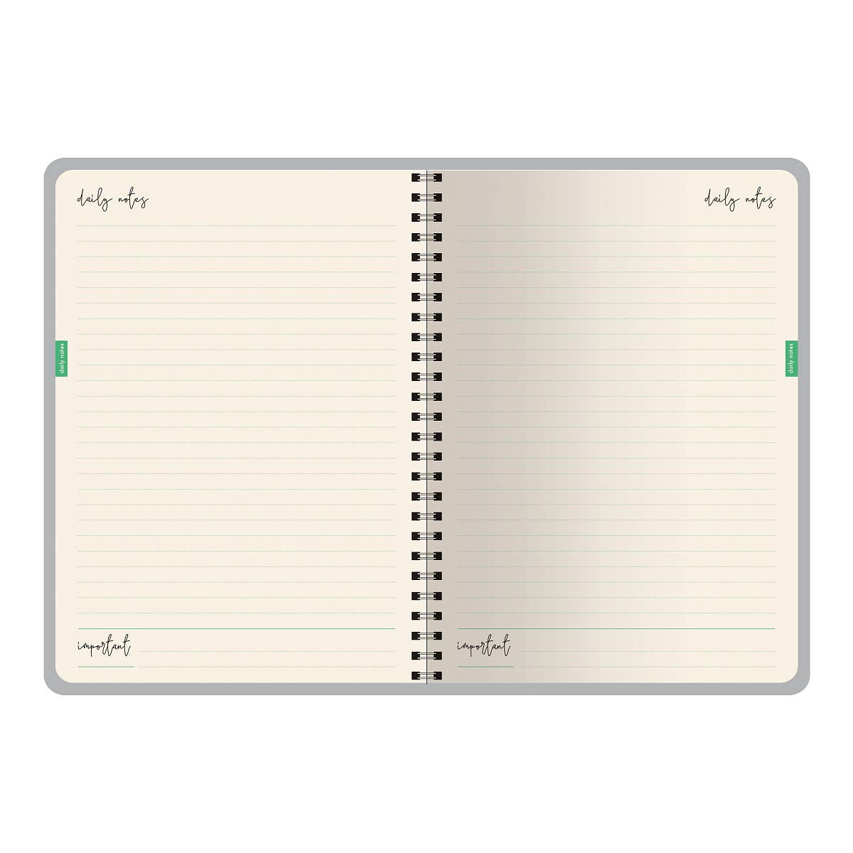 A6 ArtPlanner Spiral Weekly Diary, Black & White Hearts