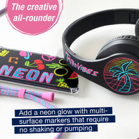 Multi-Surface Creative Markers Neon Set – 6 Color Bullet Tip Pens, Faber-Castell