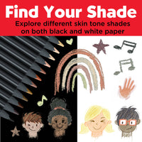 Black Edition Color Pencils, Skin Tones – 12 Count Super Soft Colored Pencil Set, Faber-Castell