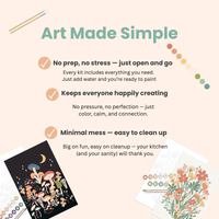 Zen Desert Meditative Paint by Number Kit – Easel Gift Set, Breathe People