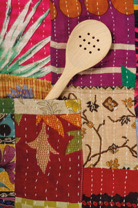Kantha Apron – Reversible Cotton Kitchen Apron with Pockets, Primitives by Kathy