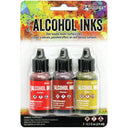 Tim Holtz Alcohol Ink Set – 3 Colors- Multiple Variations (0.5 oz Bottles, Dye-Based, Multi-Surface)
