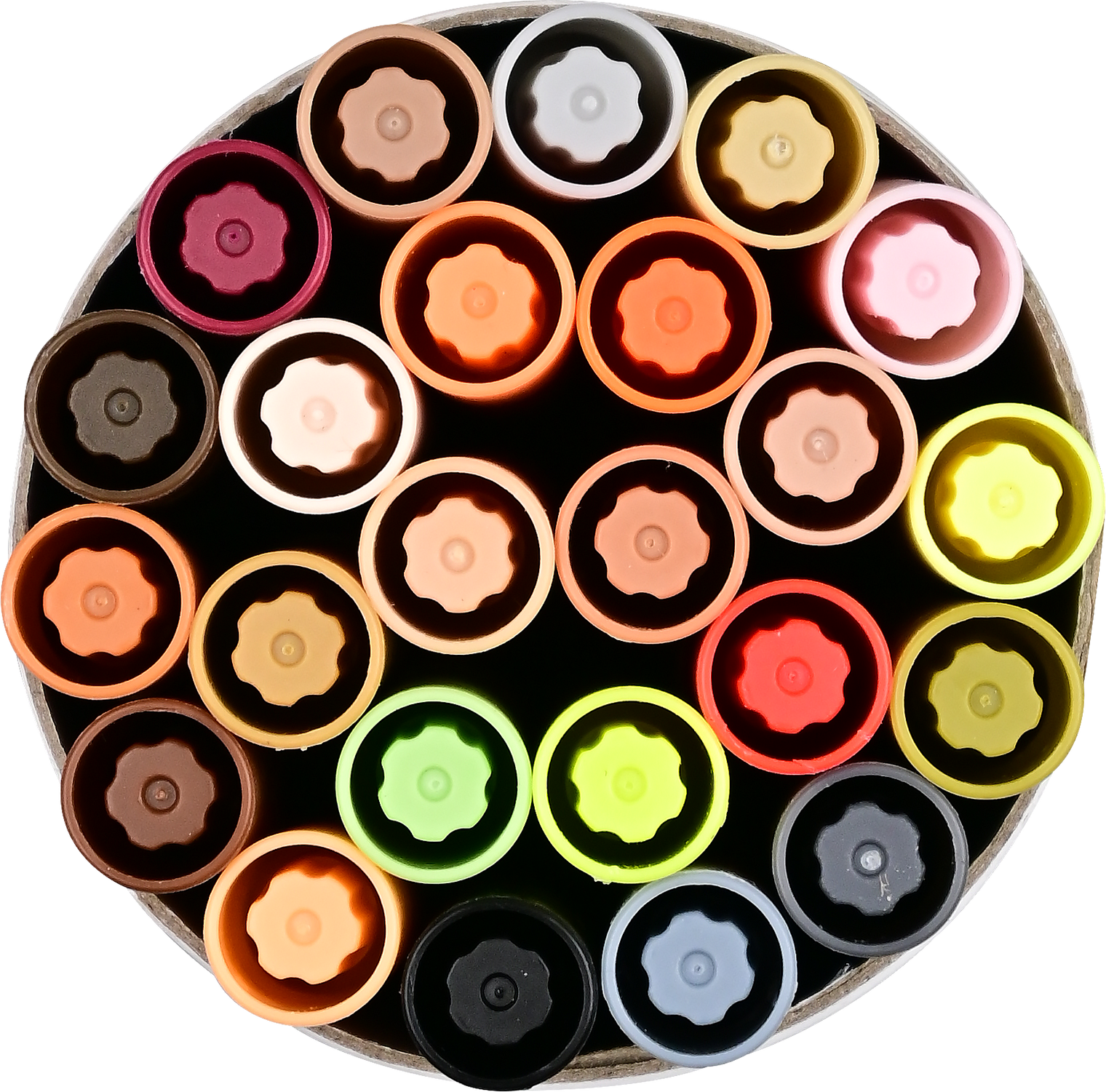 Studio Series Dual-Tip Skin Tone Markers Set of 24 – Fine Tip & Brush Tip Illustration Markers