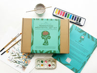 Gentle Transitions Meditative Art Kit – Watercolor, Journaling & Meditation Kit
