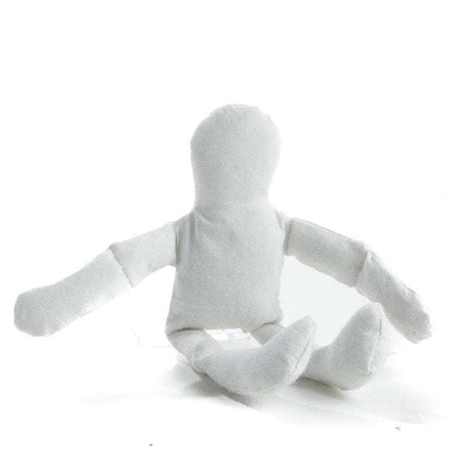 8" Pre-Stuffed Natural Muslin Doll Body, Small Fabric Craft Base for Handmade & Comfort Dolls
